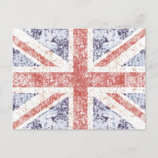 Grunge Union Jack - leichte Postkarte (Vorderseite)