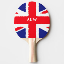 Grunge Union Jack Personalisiert Tischtennis Schläger