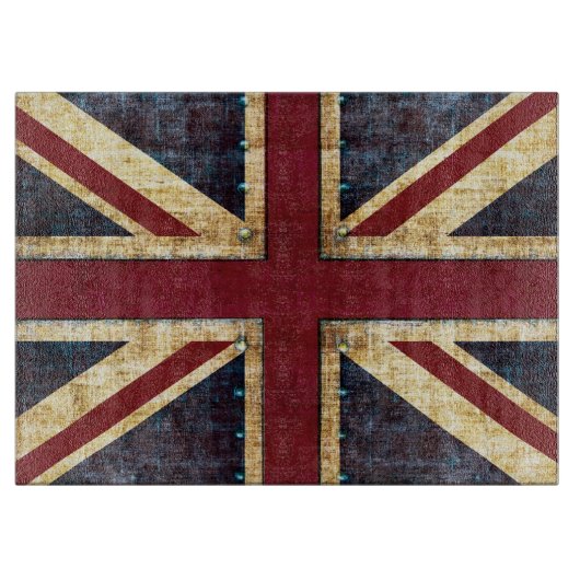 Grunge Union Jack Schneidebrett (Vorderseite)