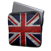 Grunge United Kingdom Flag 2 Laptopschutzhülle (Vorderseite Links)