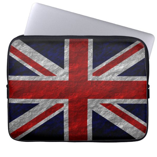 Grunge United Kingdom Flag 2 Laptopschutzhülle (Vorderseite)