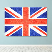 Grunge United Kingdom Flag 2 Leinwanddruck (Insitu (Holzboden))