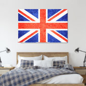 Grunge United Kingdom Flag 2 Leinwanddruck (Insitu (Schlafzimmer))