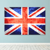 Grunge United Kingdom Flag 3 Leinwanddruck (Insitu (Holzboden))