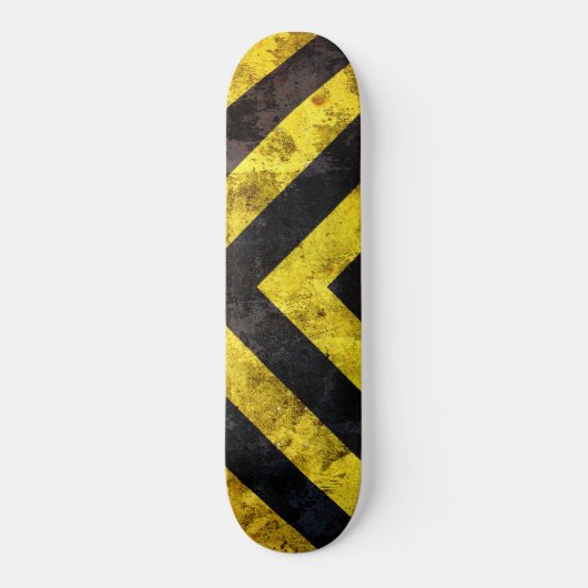 Grunge unter Baustreifen Skateboard (Vorderseite)