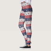 Grunge US Flagge Leggings (Links)