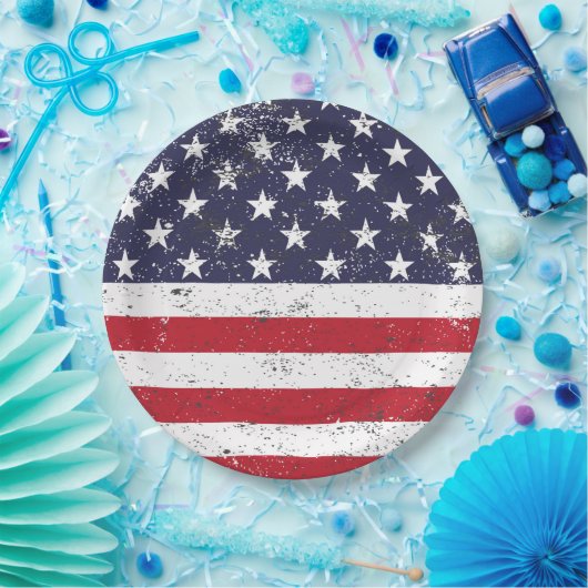 Grunge US Flagge Paper Teller (Party)