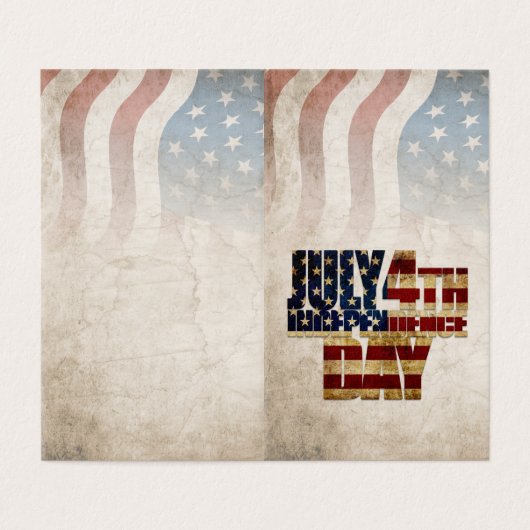 Grunge USA 4. Juli Unabhängigkeitserklärung Grafik (Außenseite Aufgefaltet)
