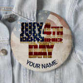 Grunge USA 4. Juli Unabhängigkeitserklärung Grafik Button (Beispiel)
