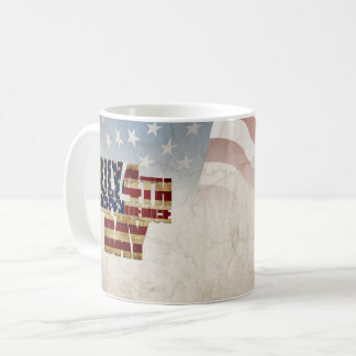 Grunge USA 4. Juli Unabhängigkeitserklärung Grafik Kaffeetasse