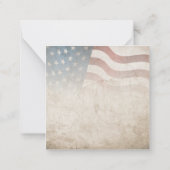 Grunge USA 4. Juli Unabhängigkeitserklärung Grafik Mitteilungskarte (Rückseite)