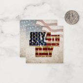 Grunge USA 4. Juli Unabhängigkeitserklärung Grafik Mitteilungskarte (Vorderseite/Rückseite Beispiel)