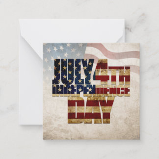 Grunge USA 4. Juli Unabhängigkeitserklärung Grafik Mitteilungskarte