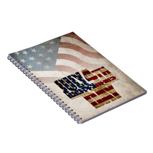 Grunge USA 4. Juli Unabhängigkeitserklärung Grafik Notizblock (Rechte Seite)