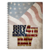 Grunge USA 4. Juli Unabhängigkeitserklärung Grafik Notizblock (Vorderseite)