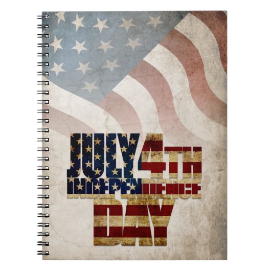 Grunge USA 4. Juli Unabhängigkeitserklärung Grafik Notizblock (Vorderseite)