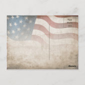 Grunge USA 4. Juli Unabhängigkeitserklärung Grafik Postkarte (Rückseite)