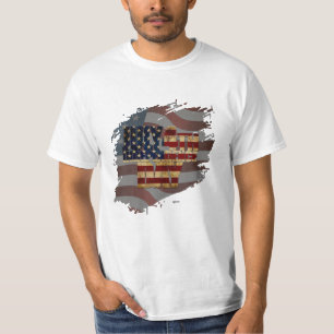 Grunge USA 4. Juli Unabhängigkeitserklärung Grafik T-Shirt