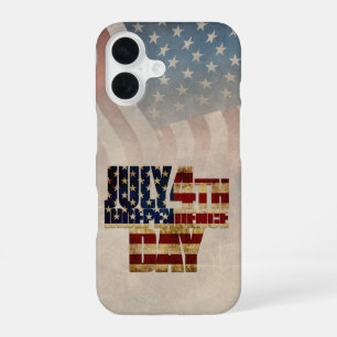 Grunge USA 4. Juli Unabhängigkeitsgrafik iPhone 16 Hülle