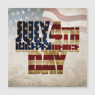 Grunge USA 4. Juli Unabhängigkeitsgrafik Magnetkarte