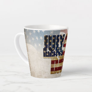 Grunge USA 4. Juli Unabhängigkeitsgrafik Milchtasse