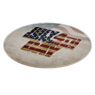 Grunge USA 4. Juli Unabhängigkeitsgrafik Schneidebrett
