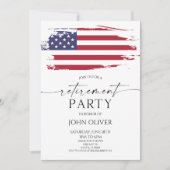 Grunge USA American Flag Militärisches Party Einladung (Vorderseite)