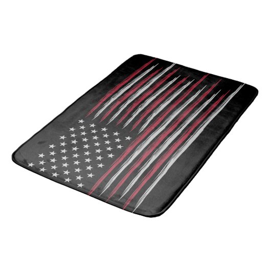 Grunge USA flag Badematte (Schrägansicht)