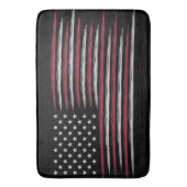 Grunge USA flag Badematte (Vorderseite Vertikal)