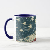 Grunge USA Flag Beagle Hound Dog Tasse (Links)
