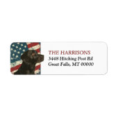 Grunge USA Flag Black Labrador Retriever Dog (Vorne)