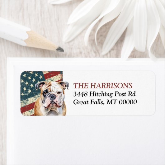 Grunge USA Flag Bulldog (Insitu)