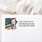 Grunge USA Flag Dalmatiner Dog (Insitu)