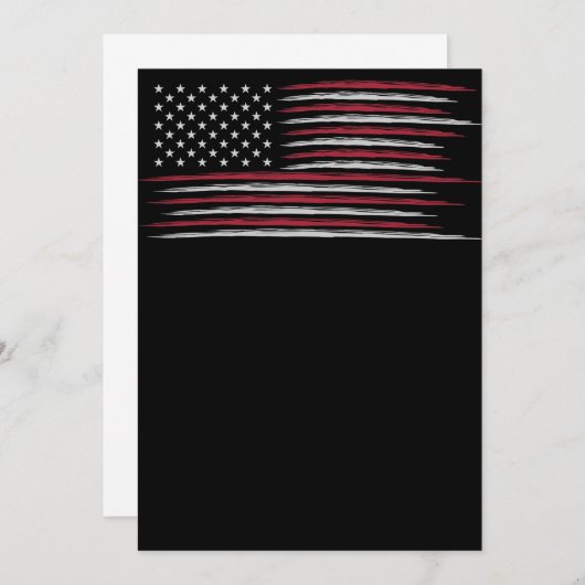 Grunge USA flag Einladung (Vorne/Hinten)