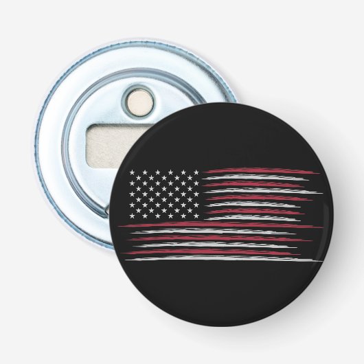 Grunge USA flag Flaschenöffner (Vorderseite)