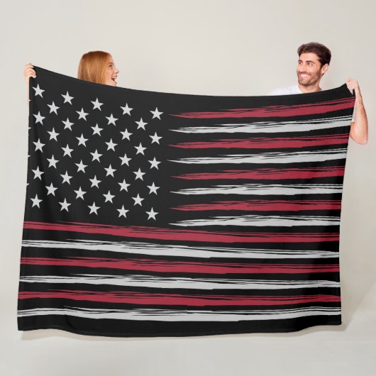 Grunge USA flag Fleecedecke (Beispiel)
