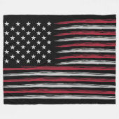 Grunge USA flag Fleecedecke (Vorderseite (Horizontal))