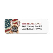 Grunge USA Flag French Bulldog Rücksendeadresse (Vorne)