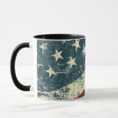 Grunge USA Flag French Bulldog Tasse (Links)