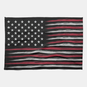 Grunge USA flag Geschirrtuch
