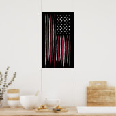 Grunge USA flag Poster (Küche)