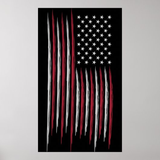 Grunge USA flag Poster (Vorne)