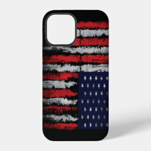 Grunge USA-Flagge iPhone 12 Hülle