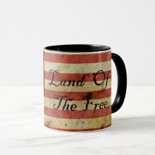Grunge-USA-Flaggentasse Land der Freien Tasse