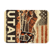 Grunge Utah Magnet (Horizontal)