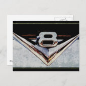 Grunge V8 Big Block Emblem Postkarte (Vorne/Hinten)