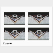 Grunge V8 Big Block Emblem Rechteckiger Aufkleber (Blatt)