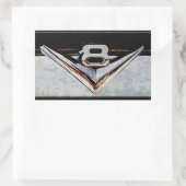 Grunge V8 Big Block Emblem Rechteckiger Aufkleber (Tasche)