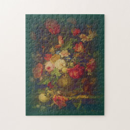 Grunge Vase von Blume Puzzle