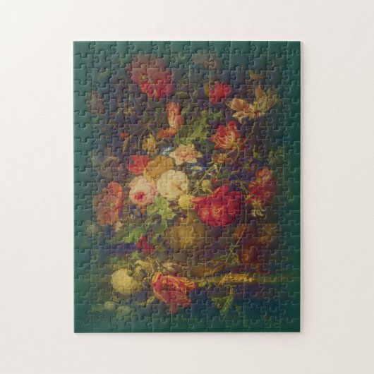 Grunge Vase von Blume Puzzle (Vertikal)